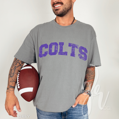 NEW! Distressed Varsity Colts (Tees+Sweatshirts)