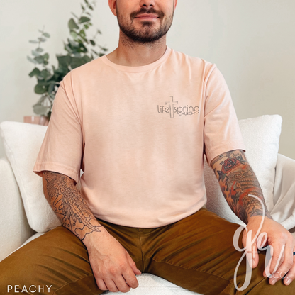 Life Spring Pocket Logo Tee - Peachy
