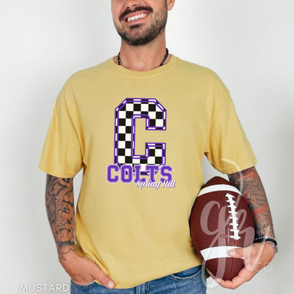 Spring Hill Colts - Checkered (Tees+Sweatshirts)