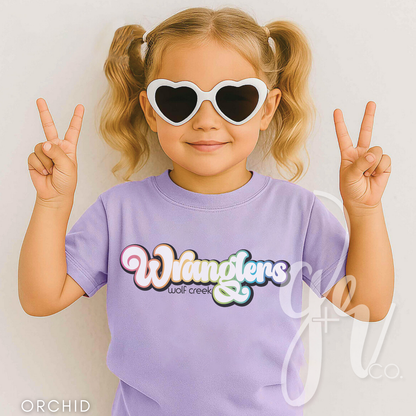Retro Rainbow Wranglers (Tees+Sweatshirts)