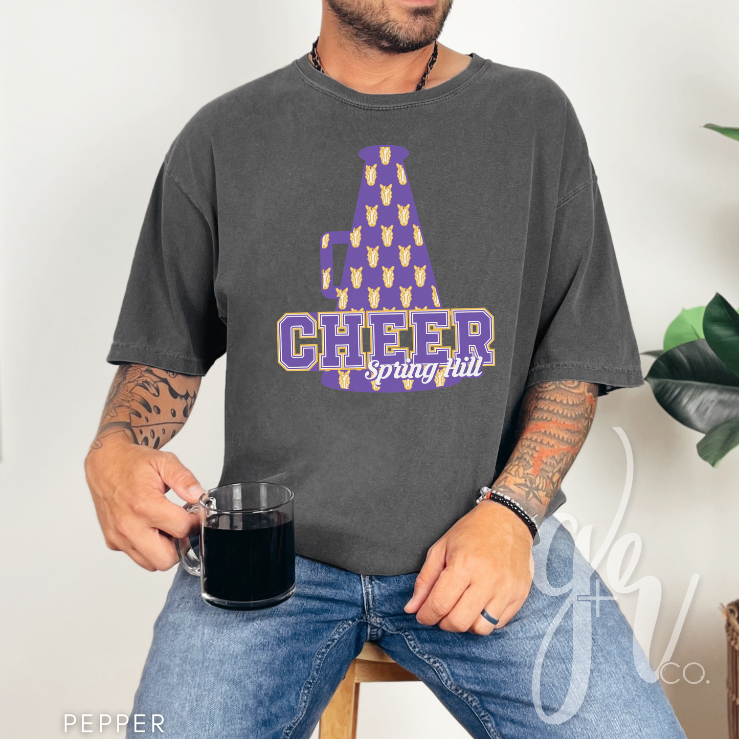 Bronco Cheer Megaphone (Tees+Sweatshirts)