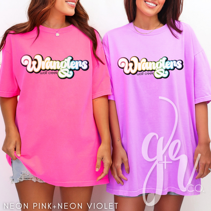 Retro Rainbow Wranglers (Tees+Sweatshirts)