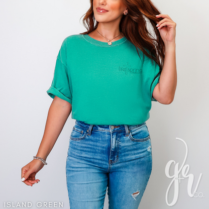 Life Spring Pocket Logo Tee - Island Green