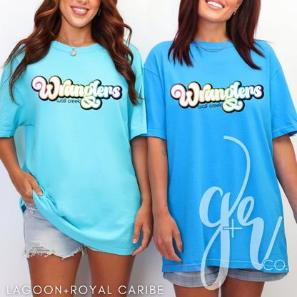 Retro Rainbow Wranglers (Tees+Sweatshirts)