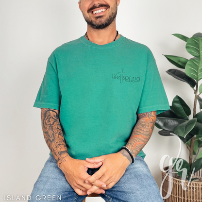 Life Spring Pocket Logo Tee - Island Green