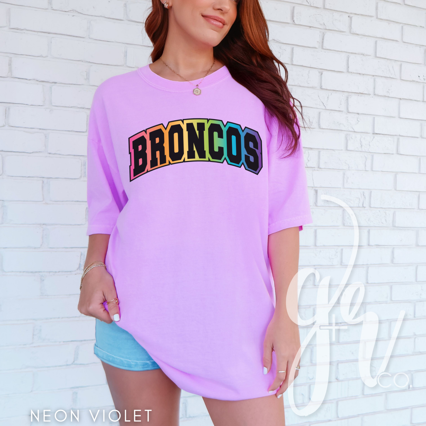 Varsity Rainbow Broncos (Tees+Sweatshirts)