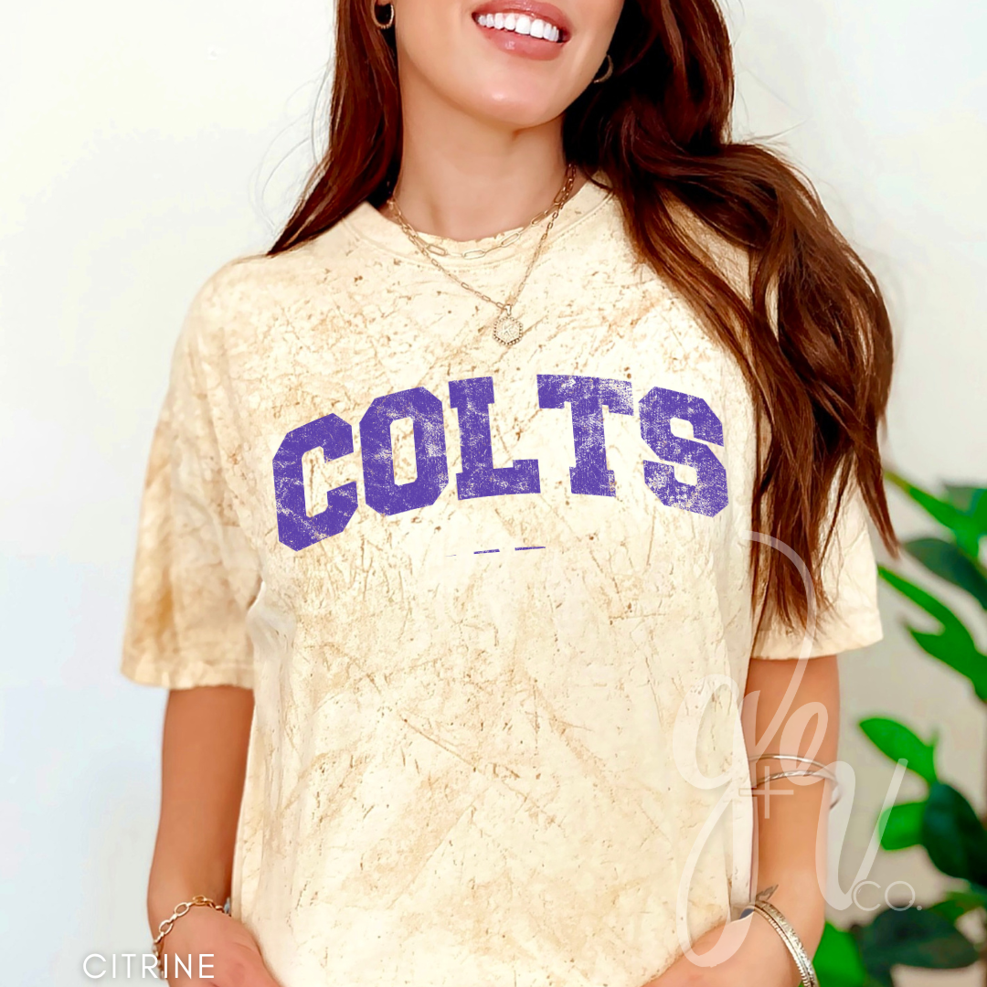 NEW! Distressed Varsity Colts (Tees+Sweatshirts)