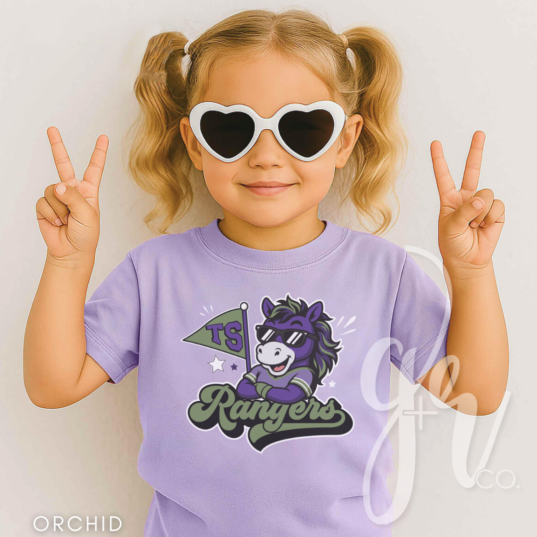 Rangers Varsity Mascot (Tees+Sweatshirts)