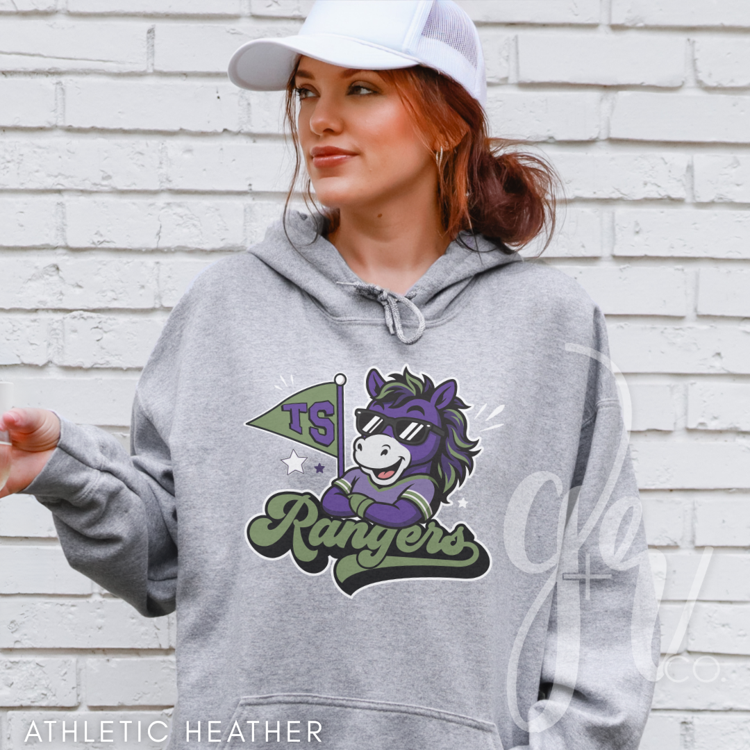 Rangers Varsity Mascot (Tees+Sweatshirts)