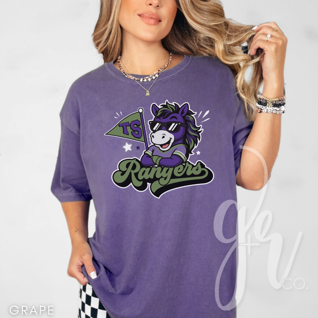 Rangers Varsity Mascot (Tees+Sweatshirts)