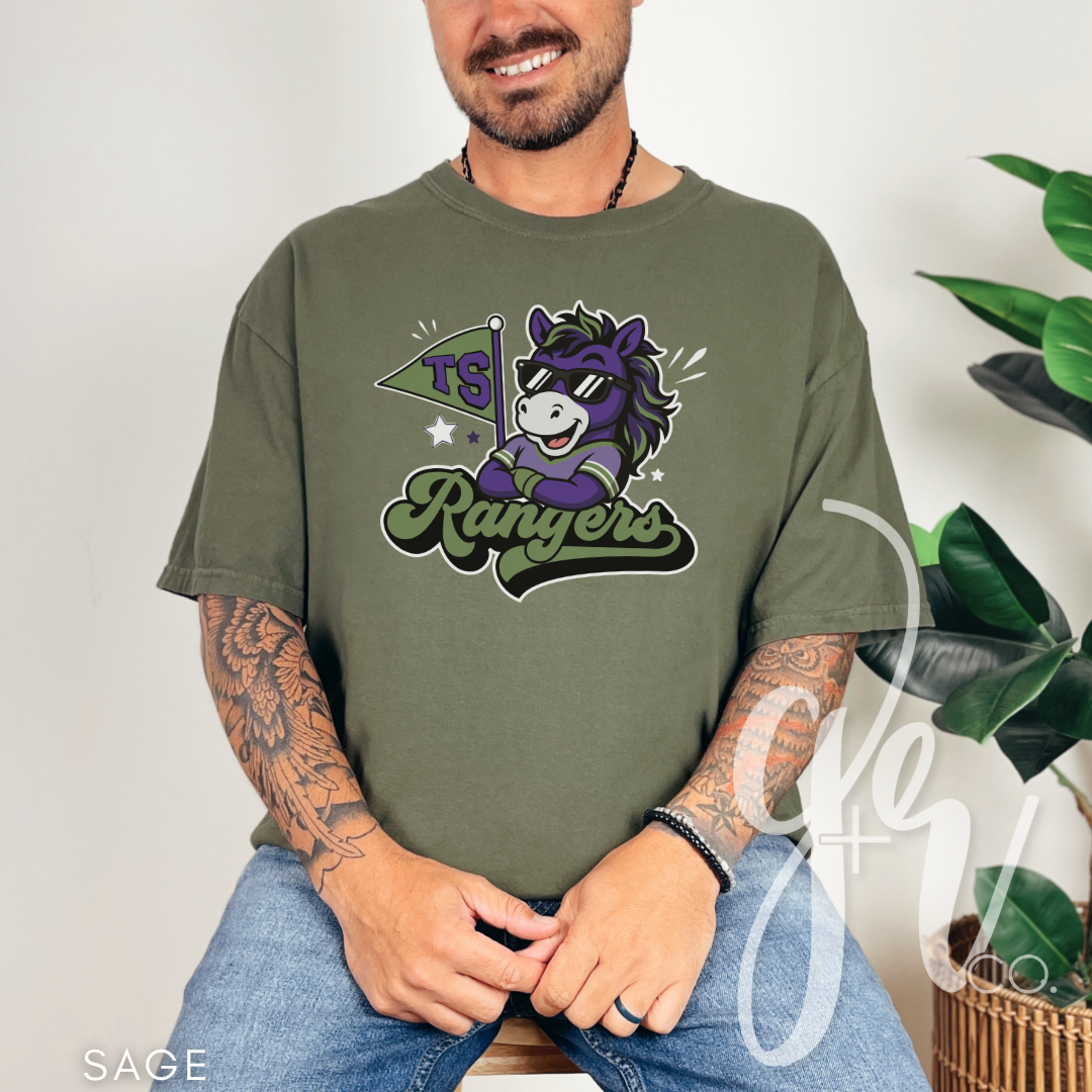 Rangers Varsity Mascot (Tees+Sweatshirts)