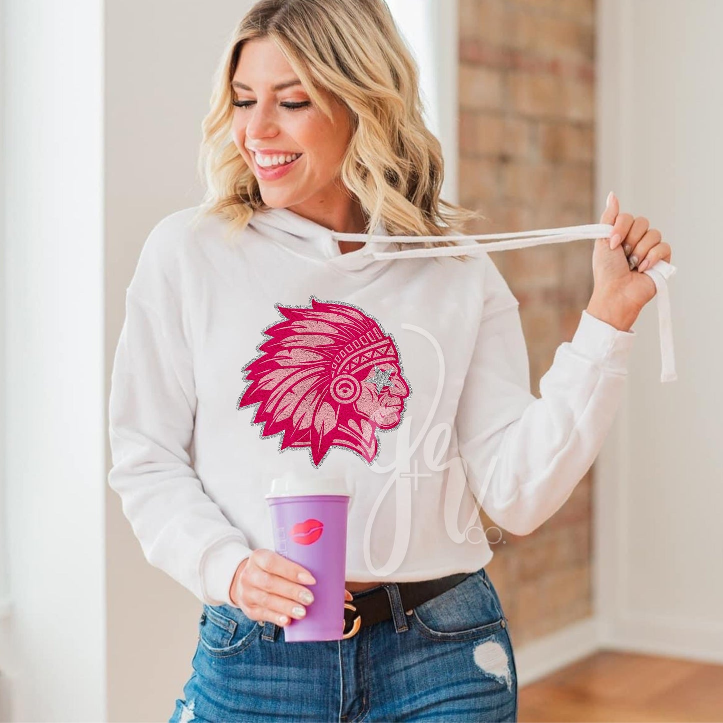 Custom Preppy Mascot Faux Chenille — Pop-Up