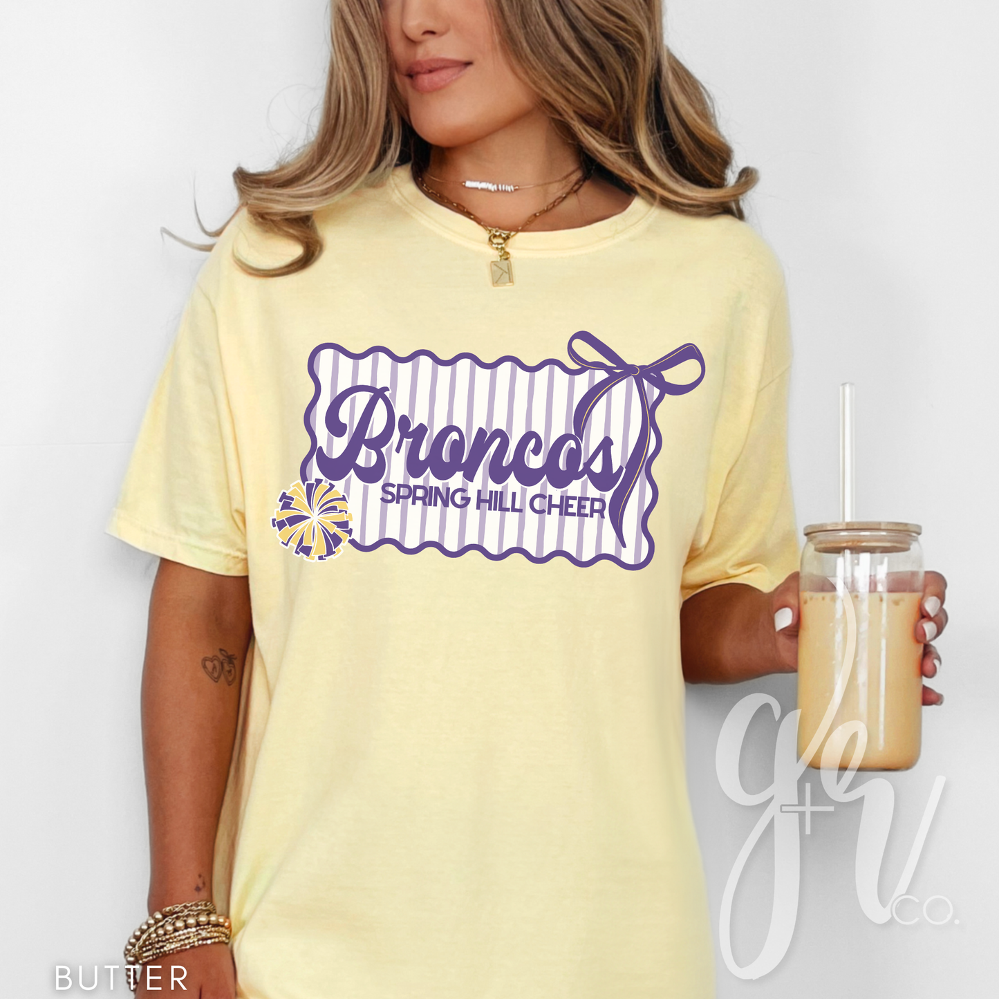 Spring Hill Cheer Bow (Tees+Sweatshirts)