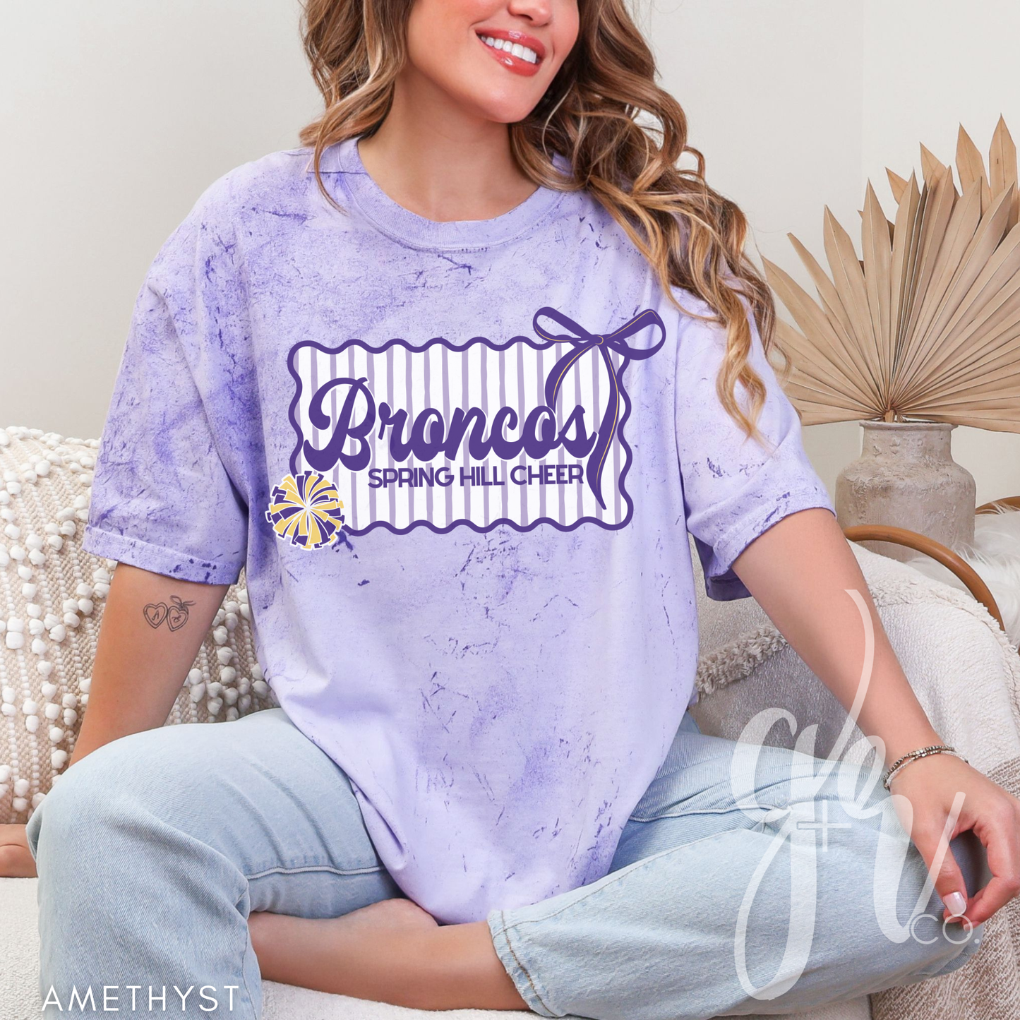 Spring Hill Cheer Bow (Tees+Sweatshirts)