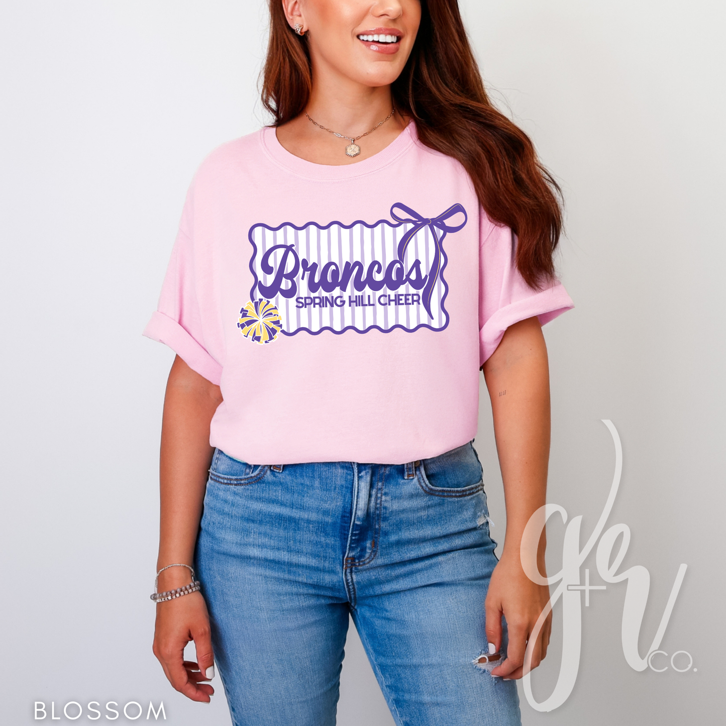 Spring Hill Cheer Bow (Tees+Sweatshirts)