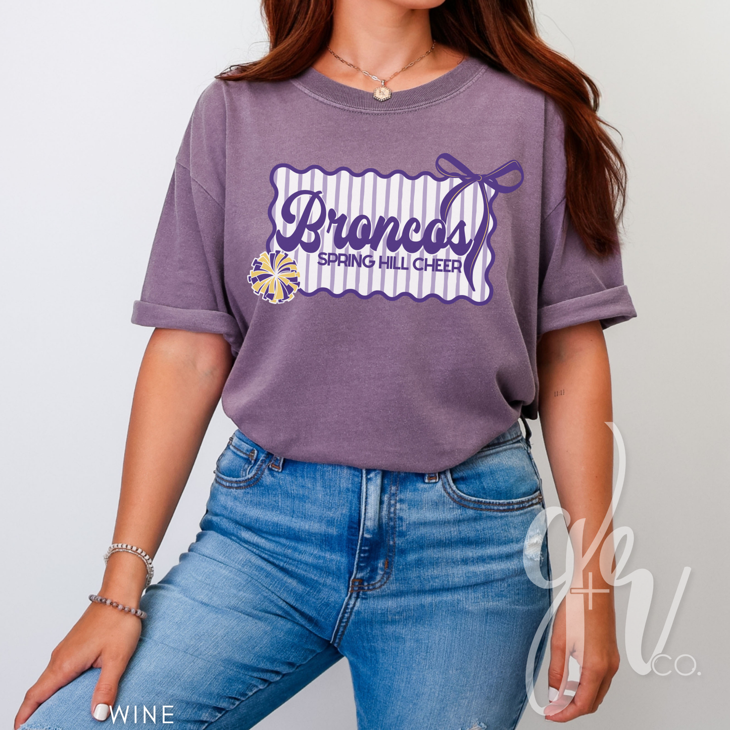 Spring Hill Cheer Bow (Tees+Sweatshirts)