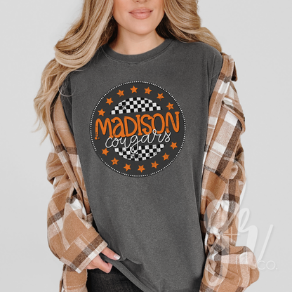 Sample School Spirit Checkered School Mascots