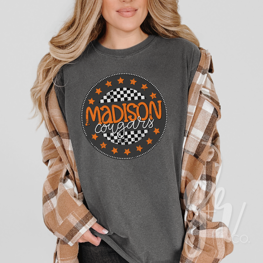 Sample School Spirit Checkered School Mascots