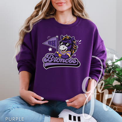 Broncos Varsity Mascot (Tees+Sweatshirts) (TSES)