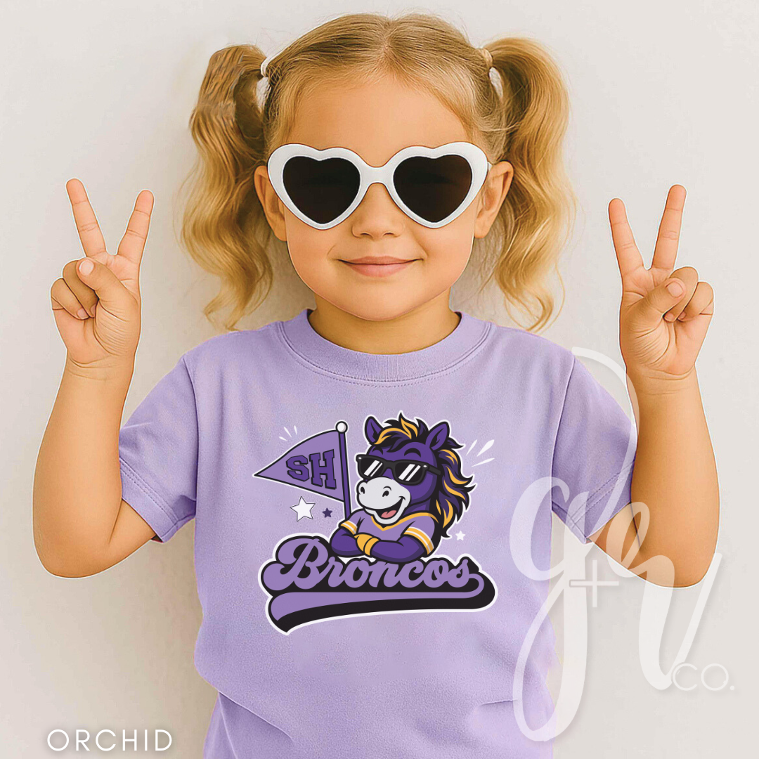 Broncos Varsity Mascot (Tees+Sweatshirts) (TSES)