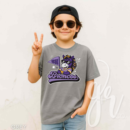Broncos Varsity Mascot (Tees+Sweatshirts) (TSES)