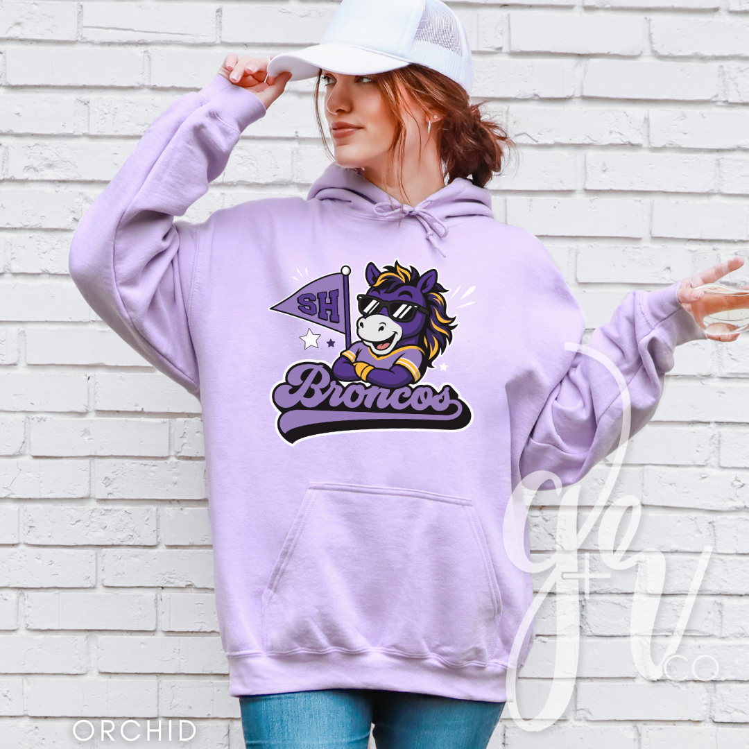 Broncos Varsity Mascot (Tees+Sweatshirts) (TSES)