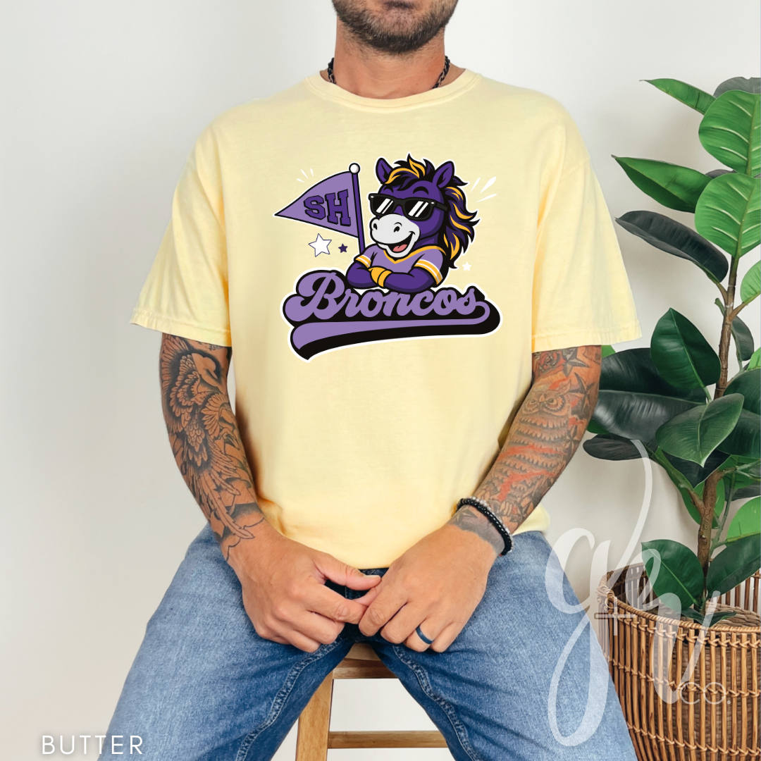 Broncos Varsity Mascot (Tees+Sweatshirts) (TSES)