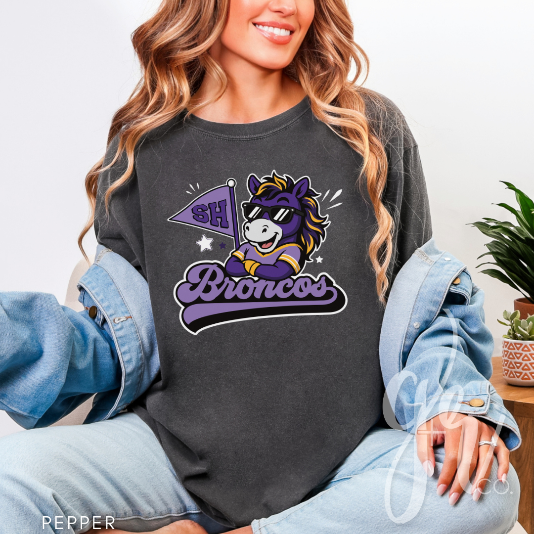Broncos Varsity Mascot (Tees+Sweatshirts) (TSES)