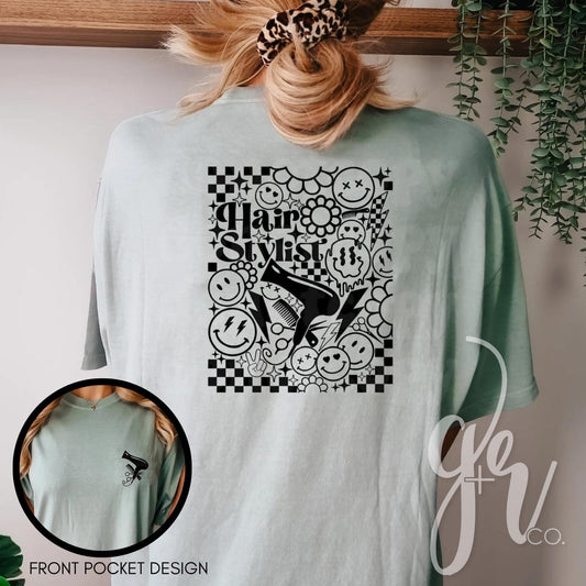 Hair Stylist Pocket Tee