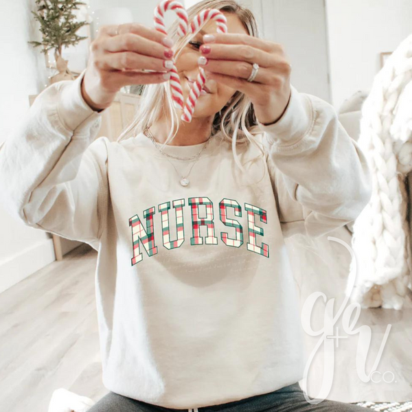 Christmas Plaid Nurse