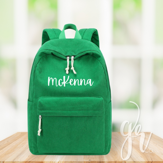 Custom Corduroy Backpacks