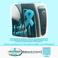 Teal Ribbon Vent Clips