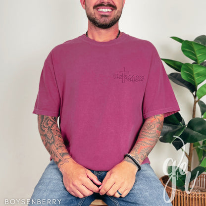 Life Spring Pocket Logo Tee - Boysenberry