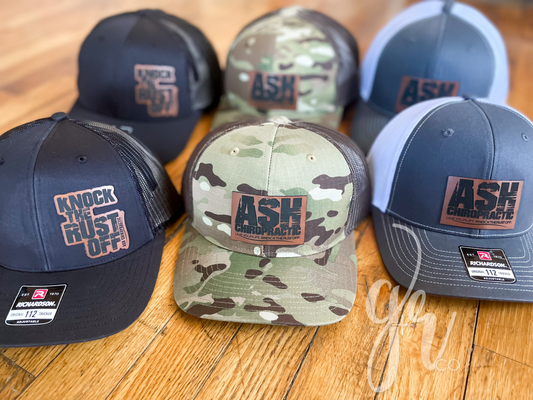 KTRO Leather Patch Black Trucker