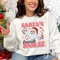 Santa's Favorite Nurse - Pink Check
