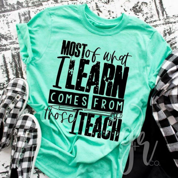 Most of What I Learn Comes From Those I Teach