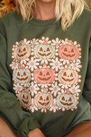 BONUS PRINT - Jack-o-Lantern Daisies (Sweatshirts+Tees)
