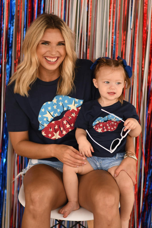 Mom+Me - Flag Lips