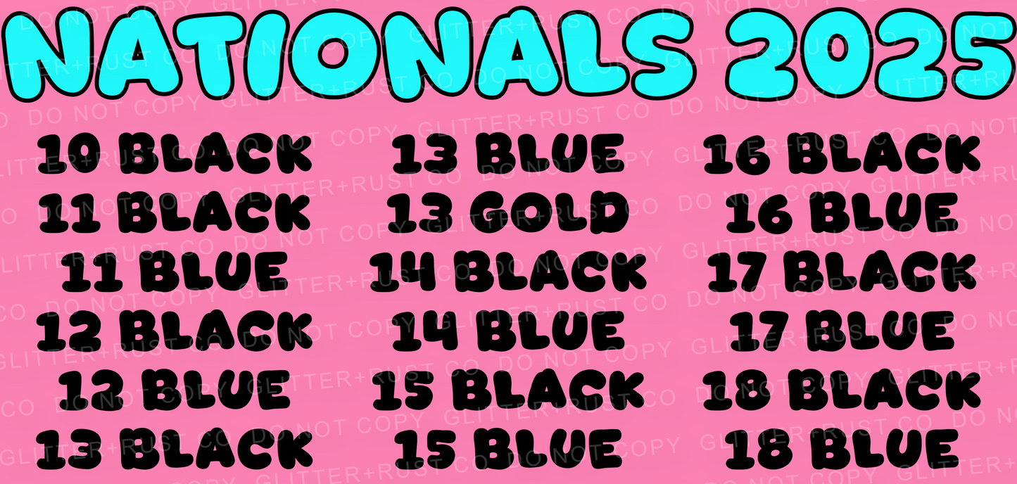 Custom Design - Dynasty Nationals 2025 Back+Teams