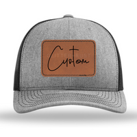 Custom Leather Patch Snapback Hats