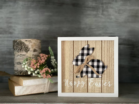 Plaid Bunny Easter Decor