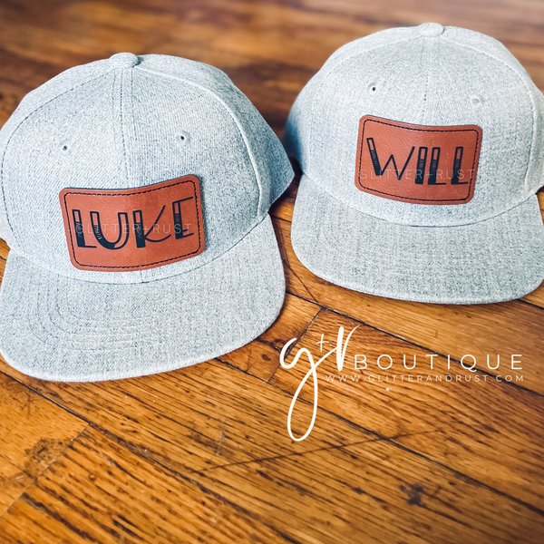 Custom Leather Patch Snapback Hats