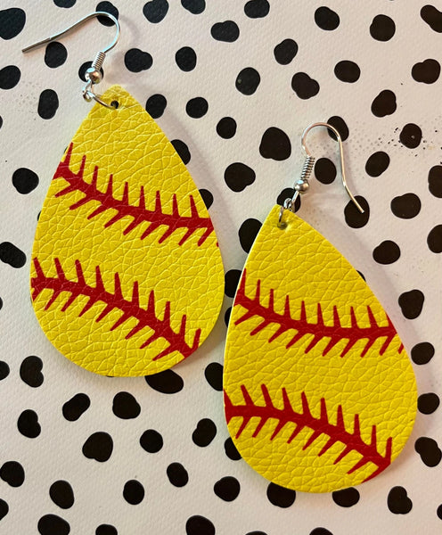 Softball Earrings