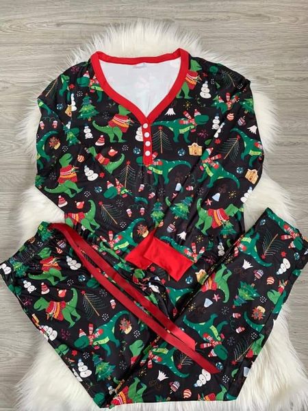 Matching Family Christmas Pajama Dino (RTS)