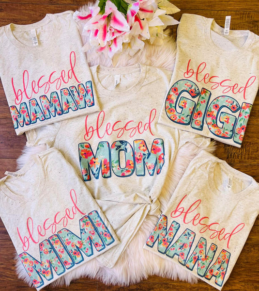 Custom Blessed Mother's Day Tees