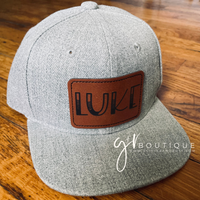 Custom Leather Patch Snapback Hats