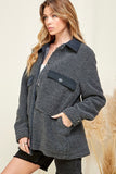 Vail Sherpa Jacket in Grey (RTS)
