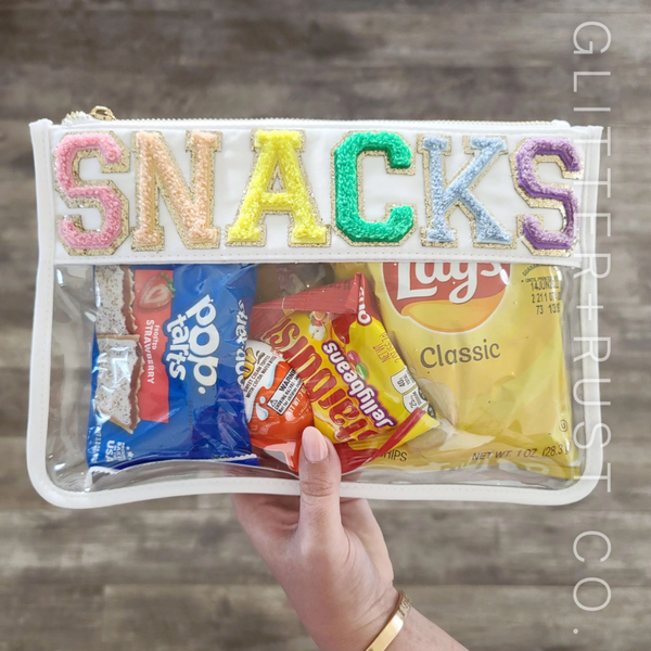 SNACKS - White Nylon Clear Bags