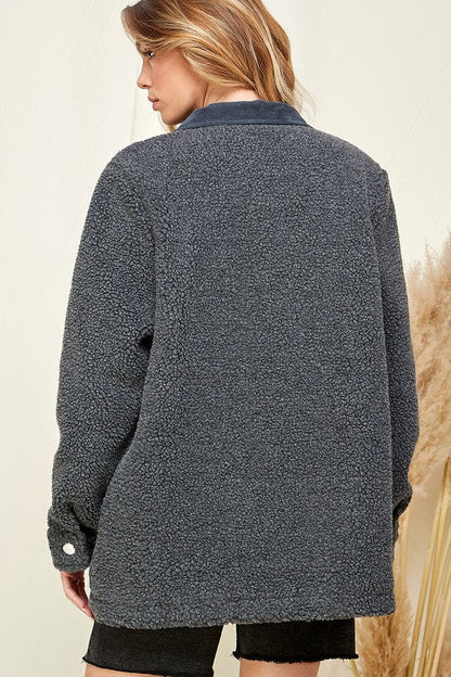 Vail Sherpa Jacket in Grey (RTS)