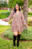 Loving Life Tiered Knee Length Floral Dress